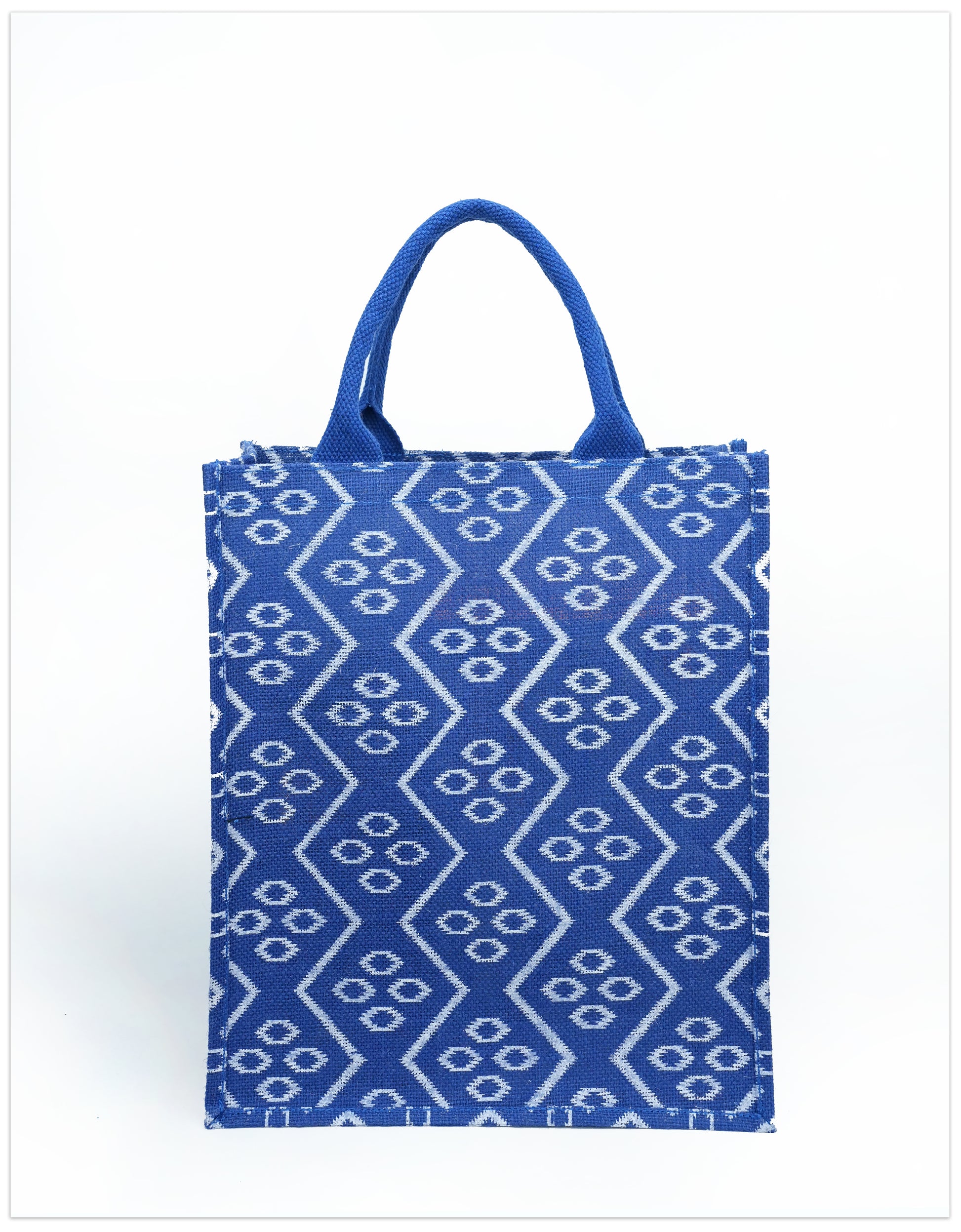 Ikat Printed Jute tote