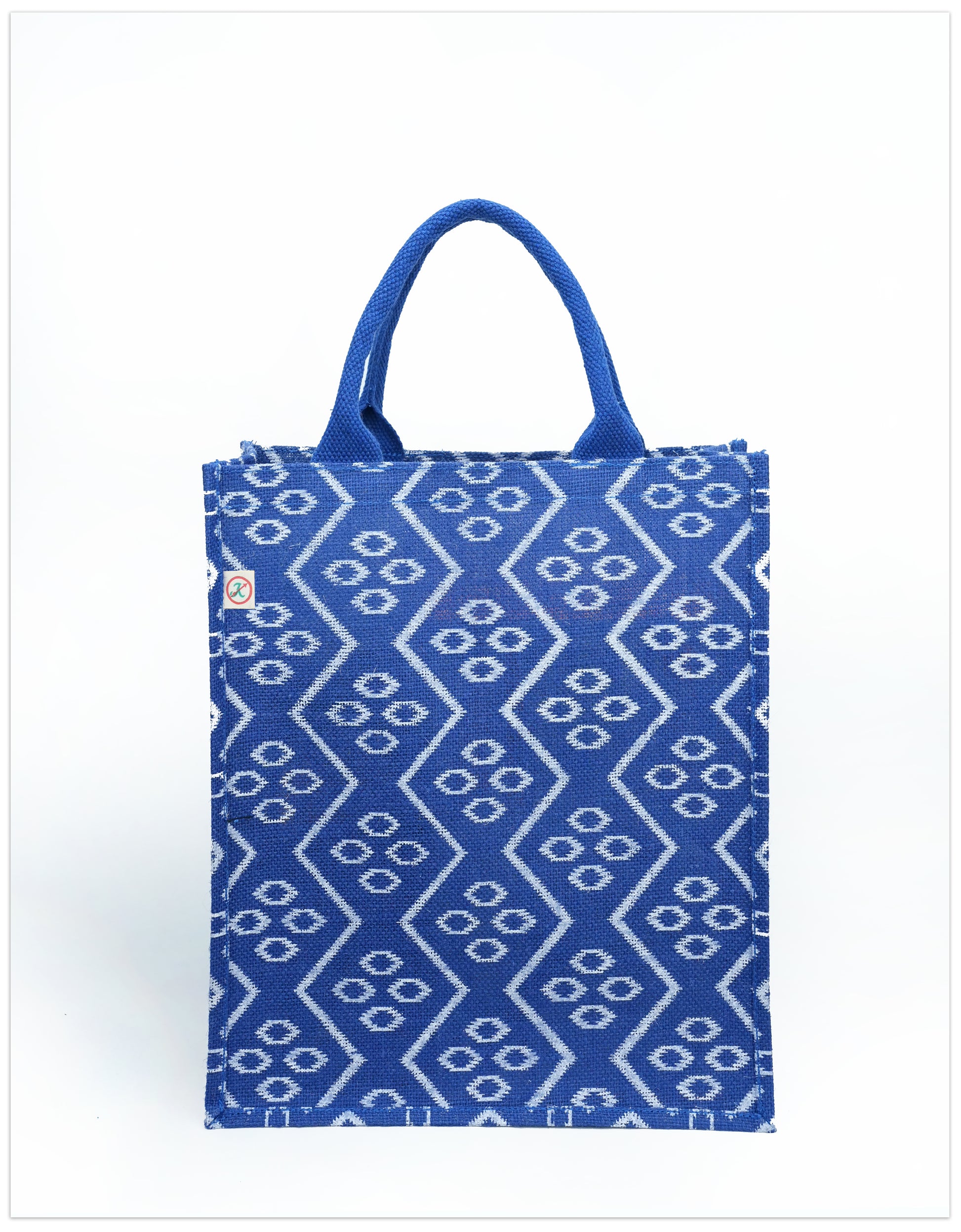 Ikat Printed Jute tote