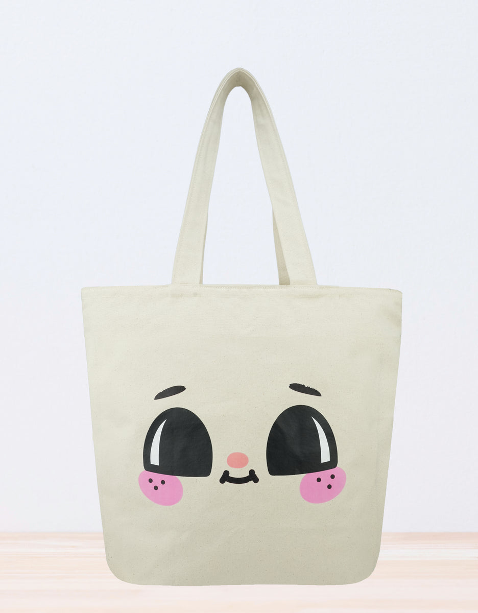 Marshmallow Colorful Print Pattern Leather Tote Bag