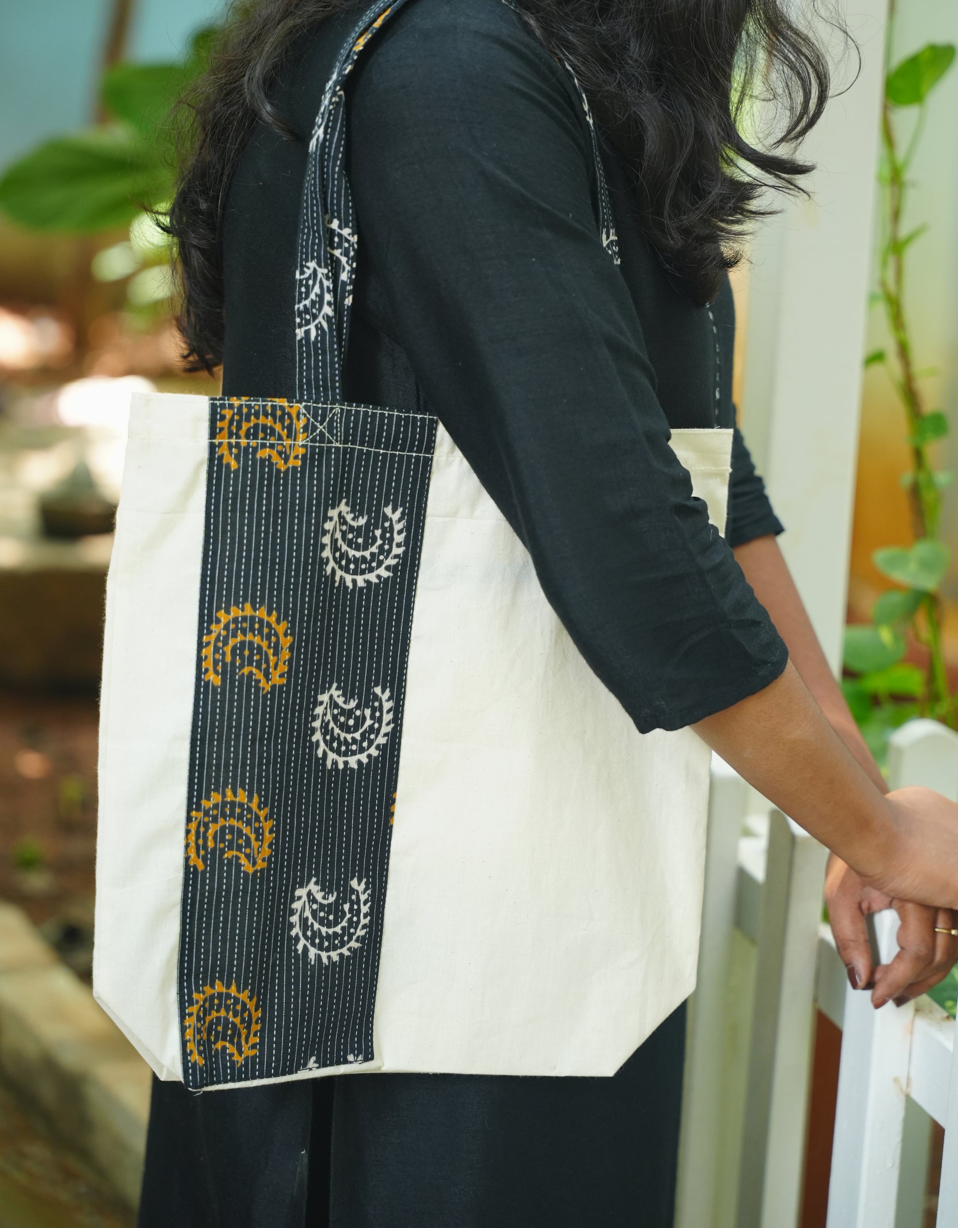 Ajrakh Stripe Tote