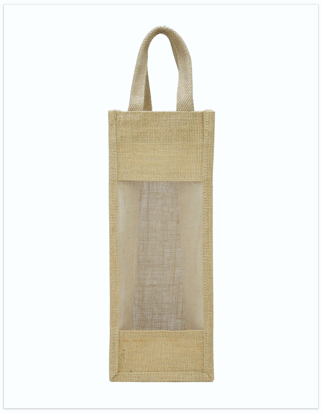 Jute Bottle Bag with Window