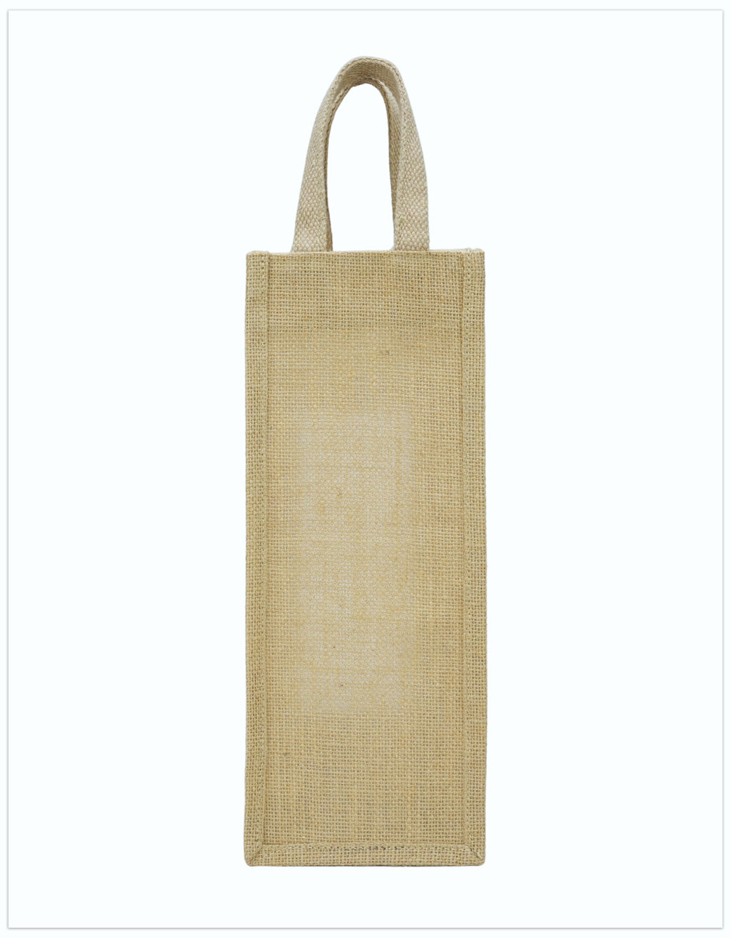 Printed Jute Bottle Bag with Window