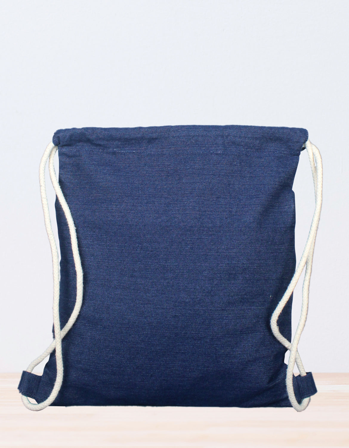 Denim Drawstring Bag