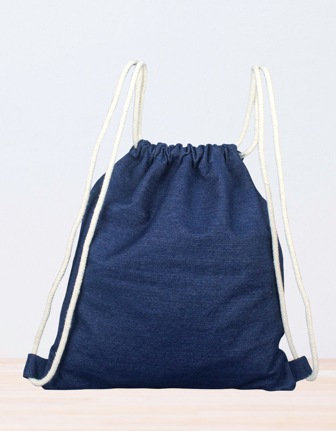 Denim Drawstring Bag