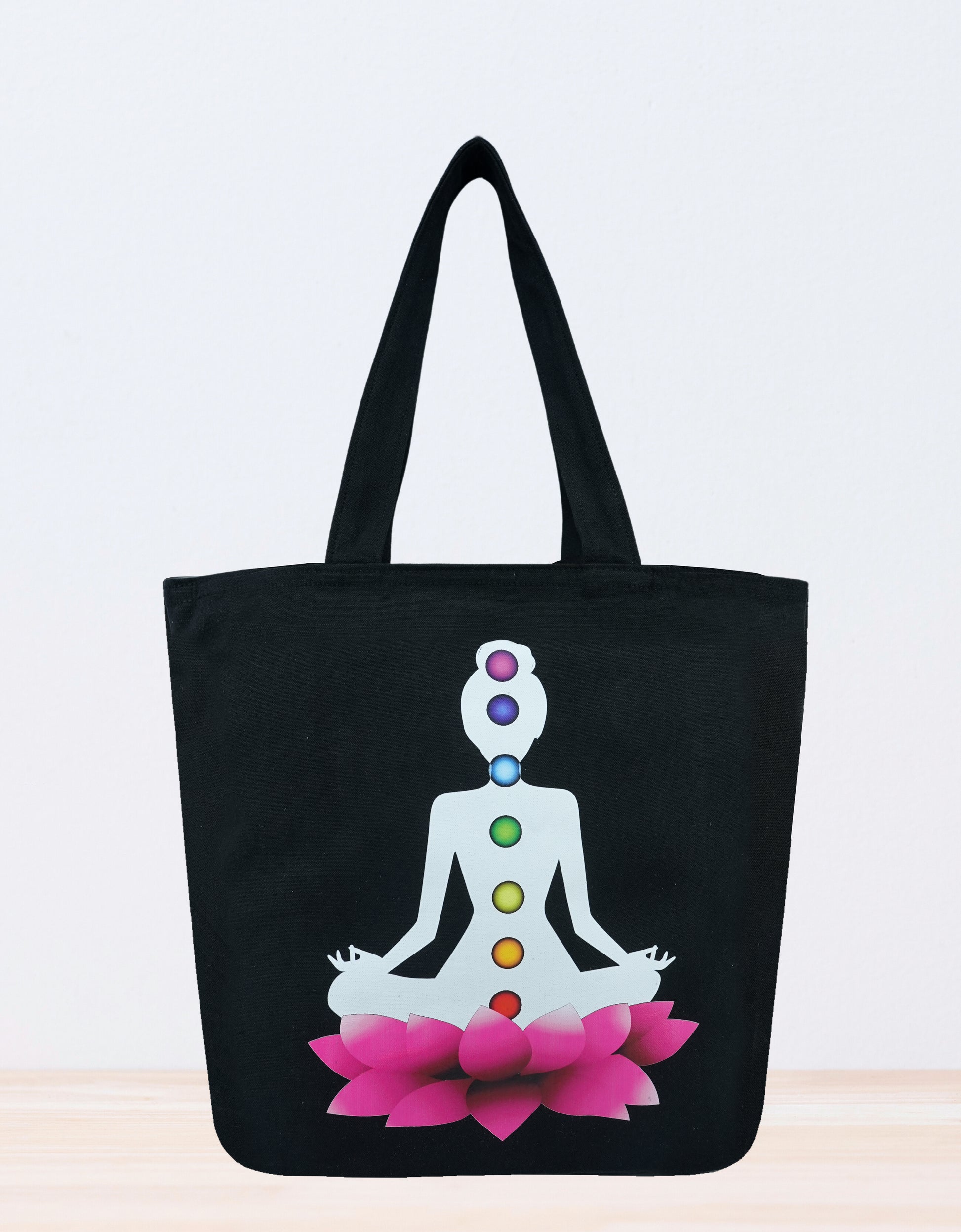 Chakra Bloom Canvas Tote Bags