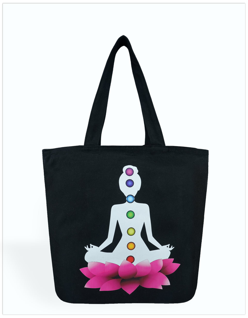 Chakra Bloom Canvas Tote Bags