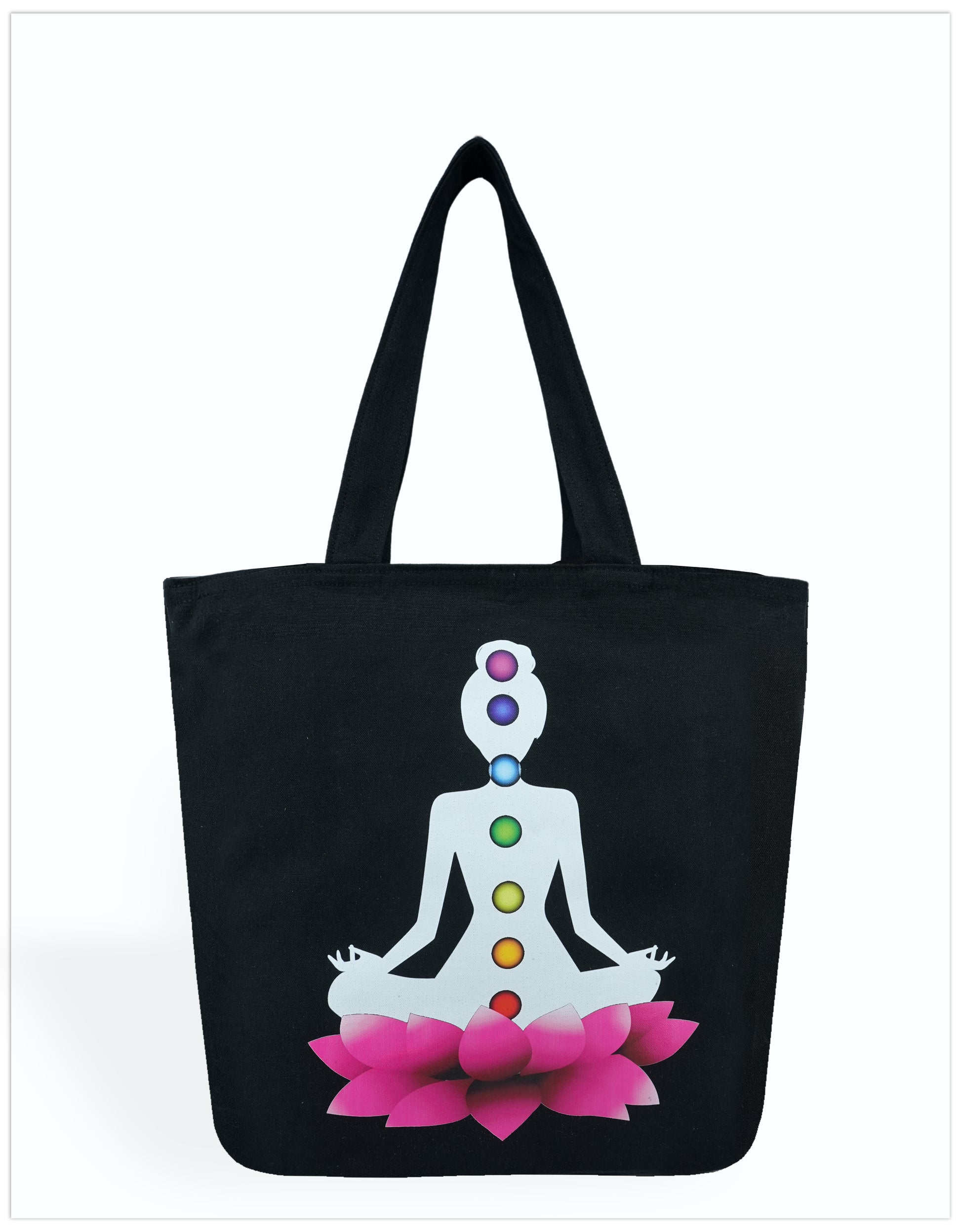 Chakra Bloom Canvas Tote Bags