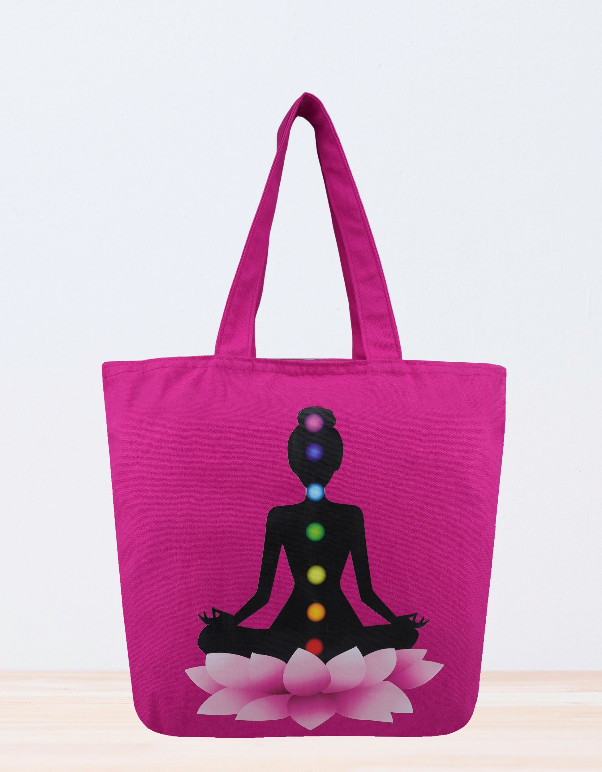 Chakra Bloom Canvas Tote Bags