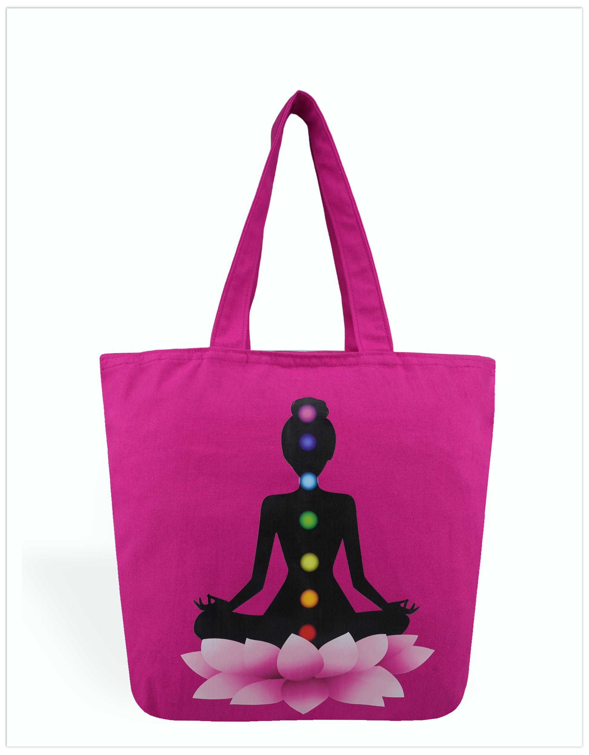 Chakra Bloom Canvas Tote Bags
