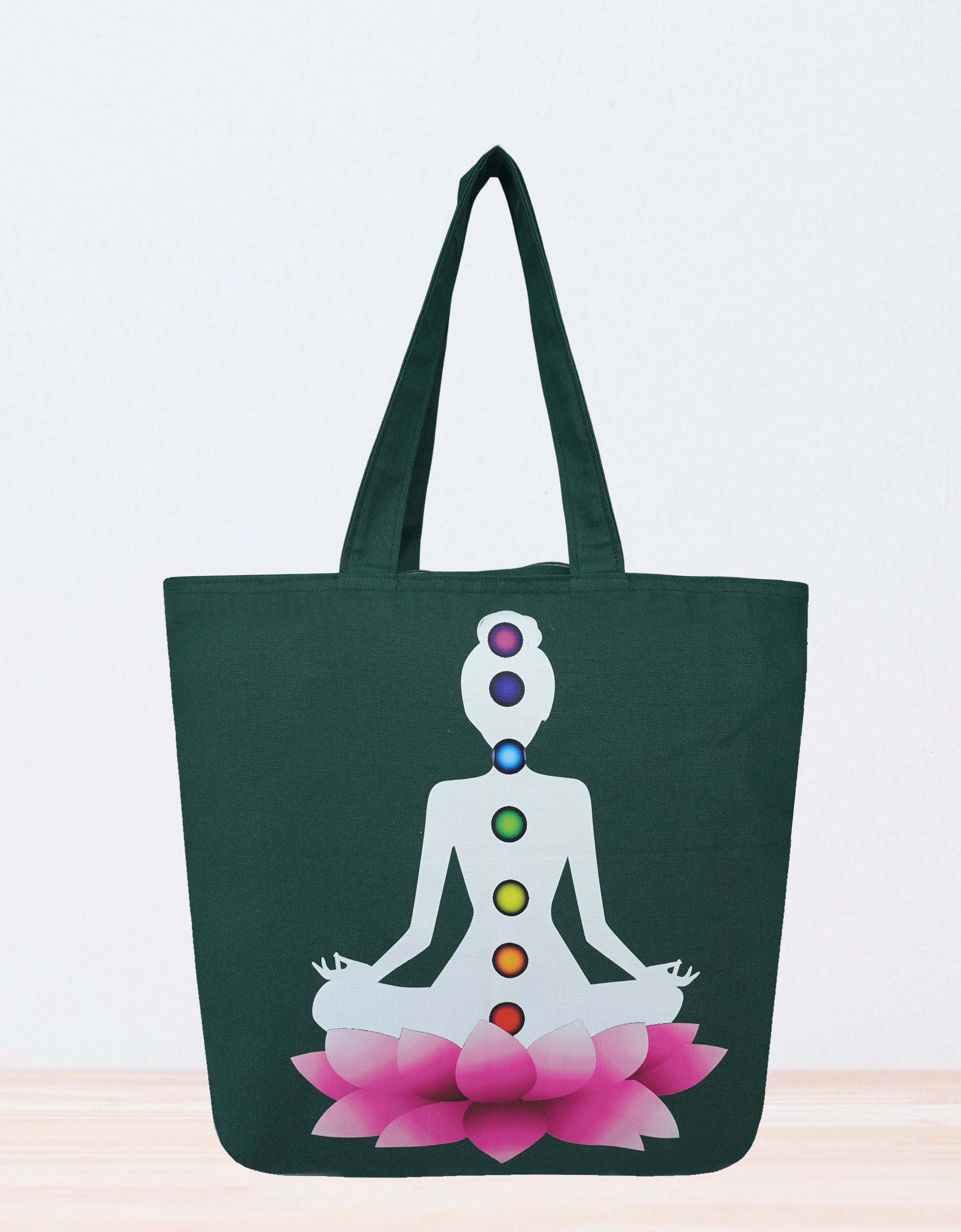 Chakra Bloom Canvas Tote Bags