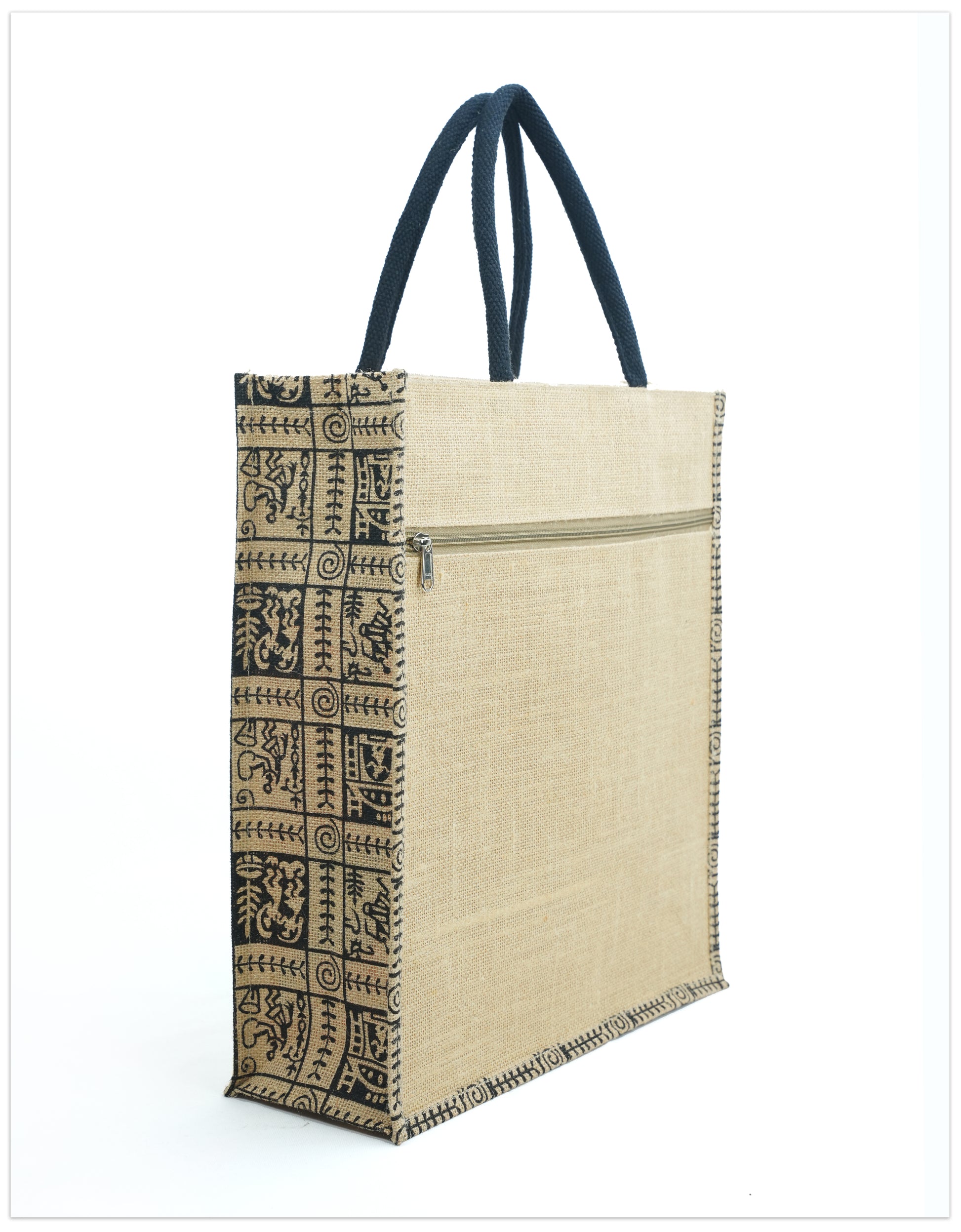 Dual-Tone Jute Tote - 002