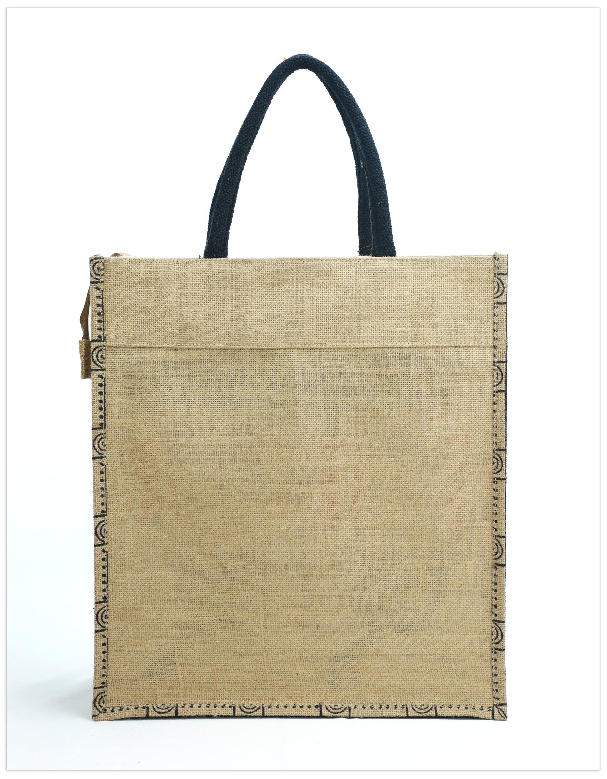 Dual-Tone Jute Tote - 002
