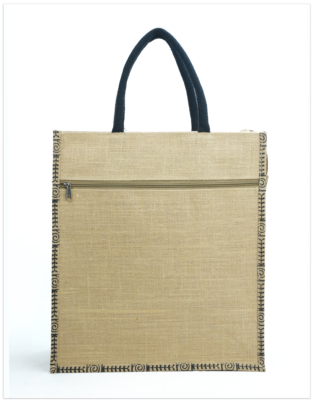 Dual-Tone Jute Tote - 002