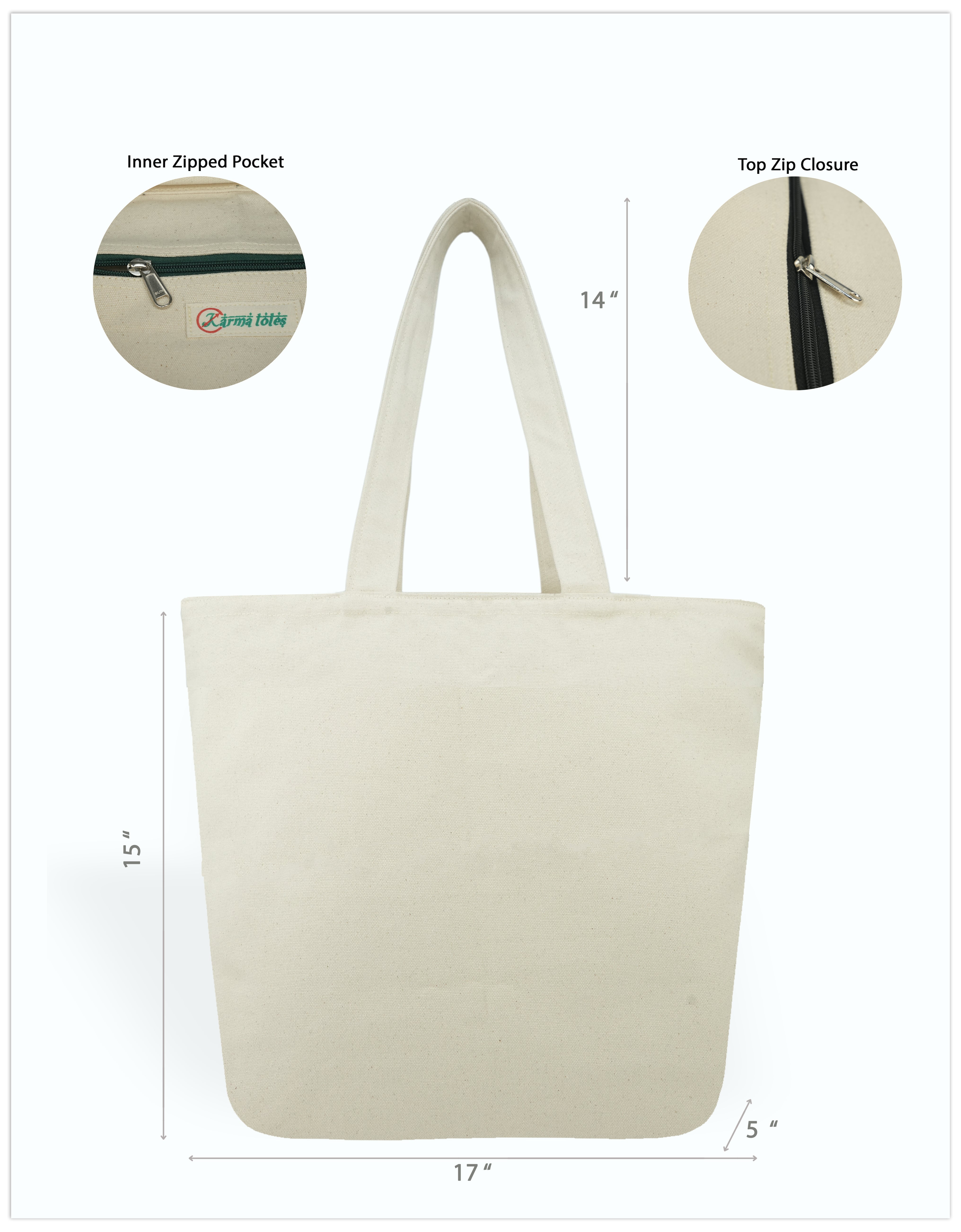 Marshmallow Canvas Tote Bags – Karmatotes