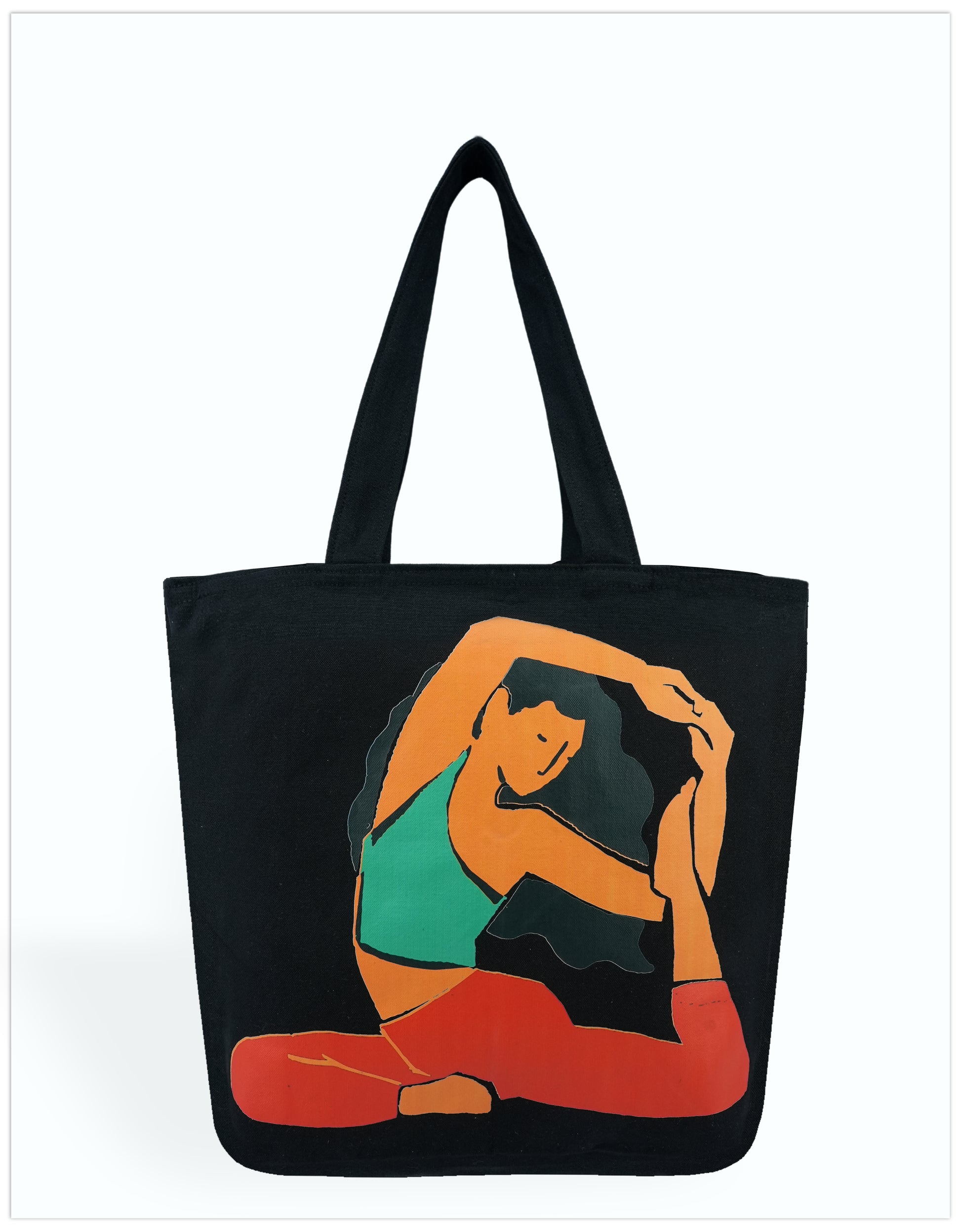 Mermaid Asana Canvas Tote Bags