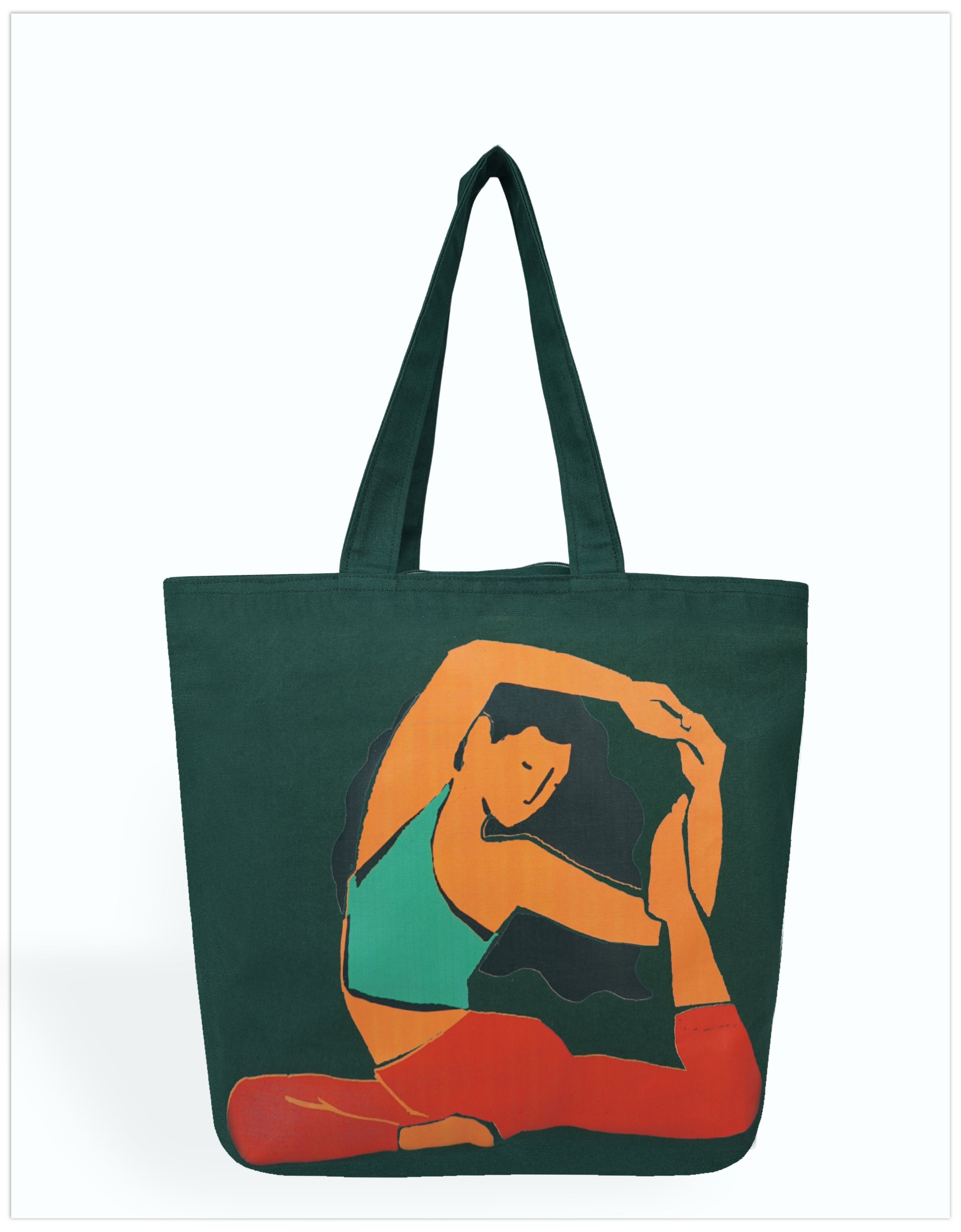 Mermaid Asana Canvas Tote Bags