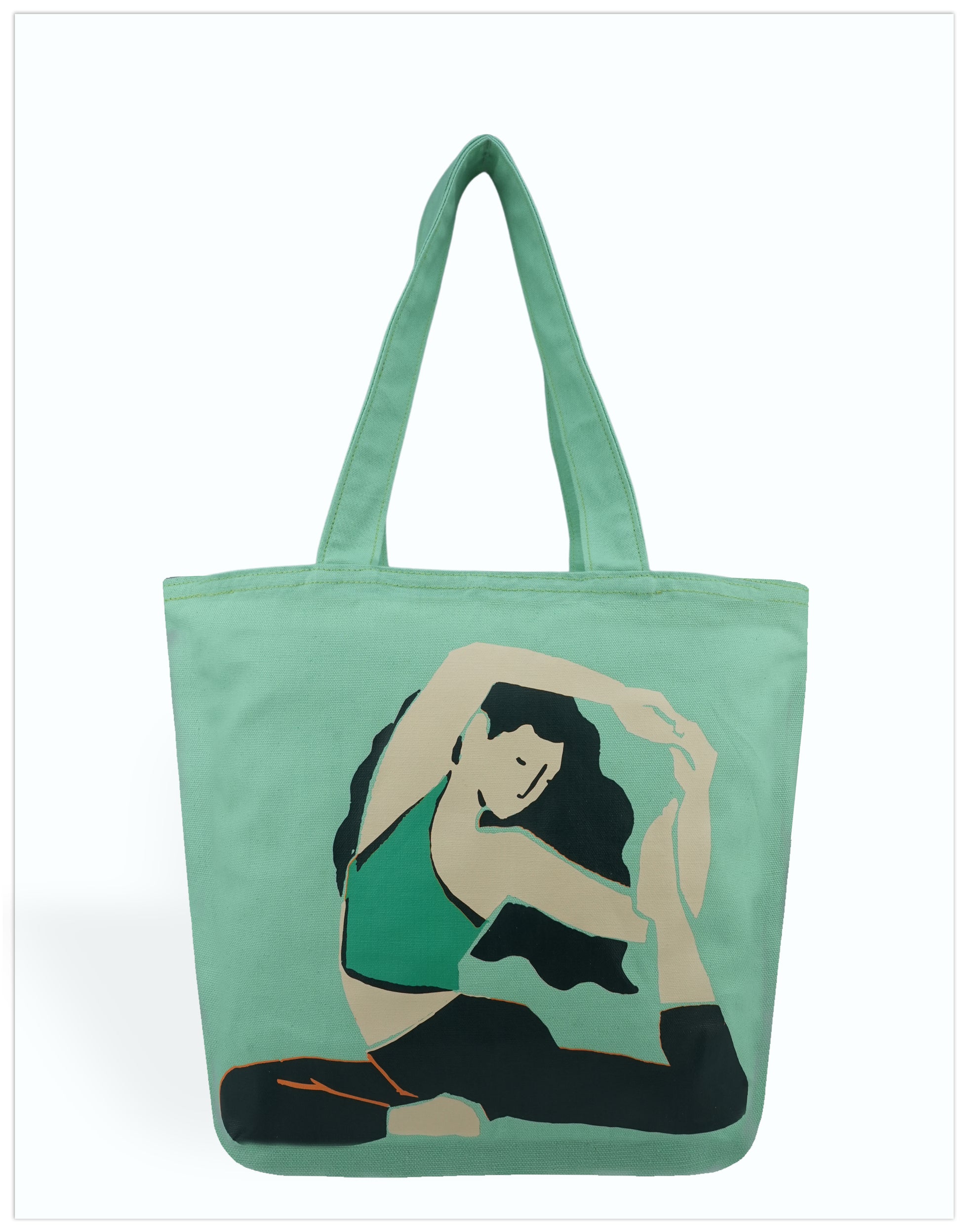 Mermaid Asana Canvas Tote Bags