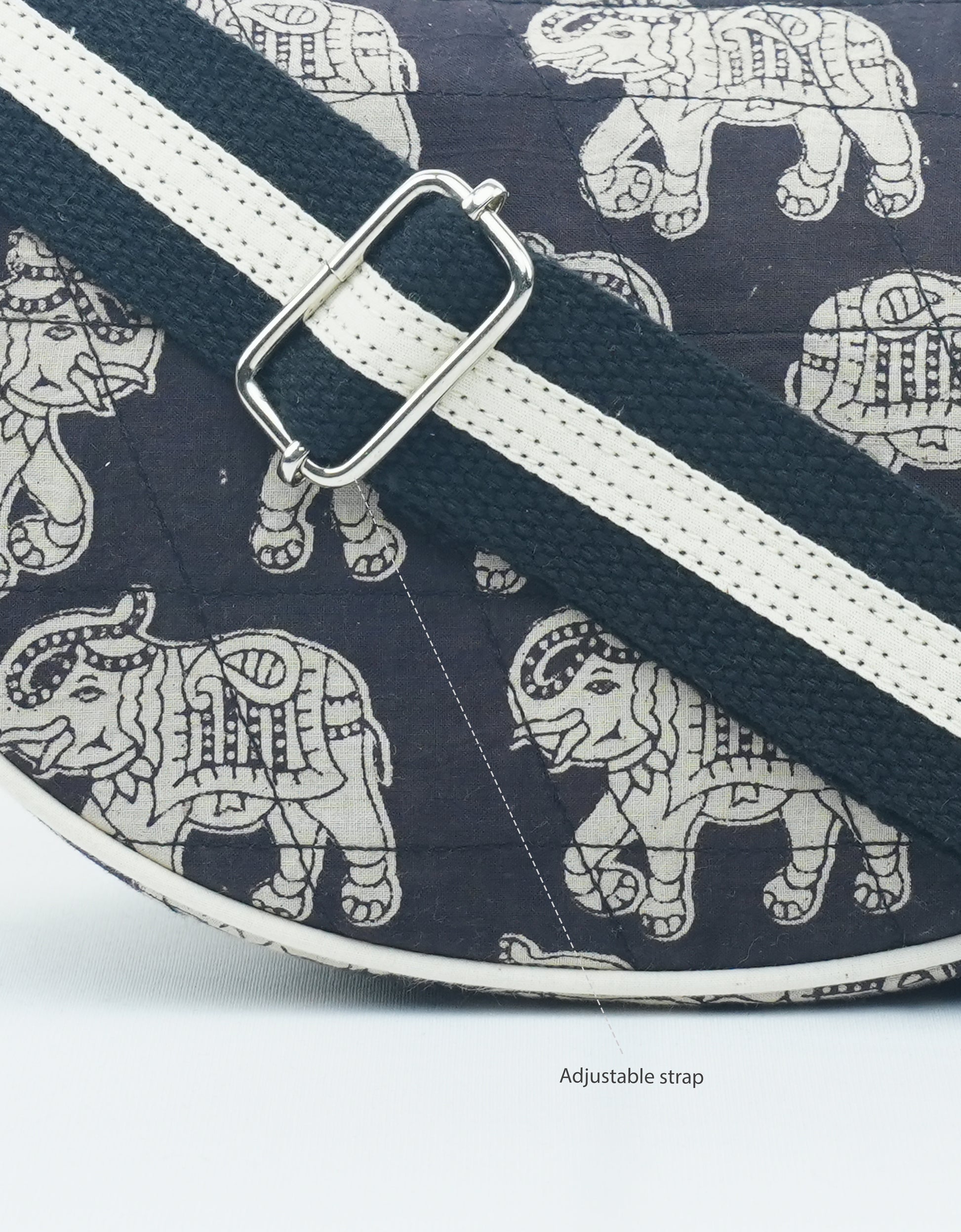 Midnight Elephants Shoulder Bag (Medium)
