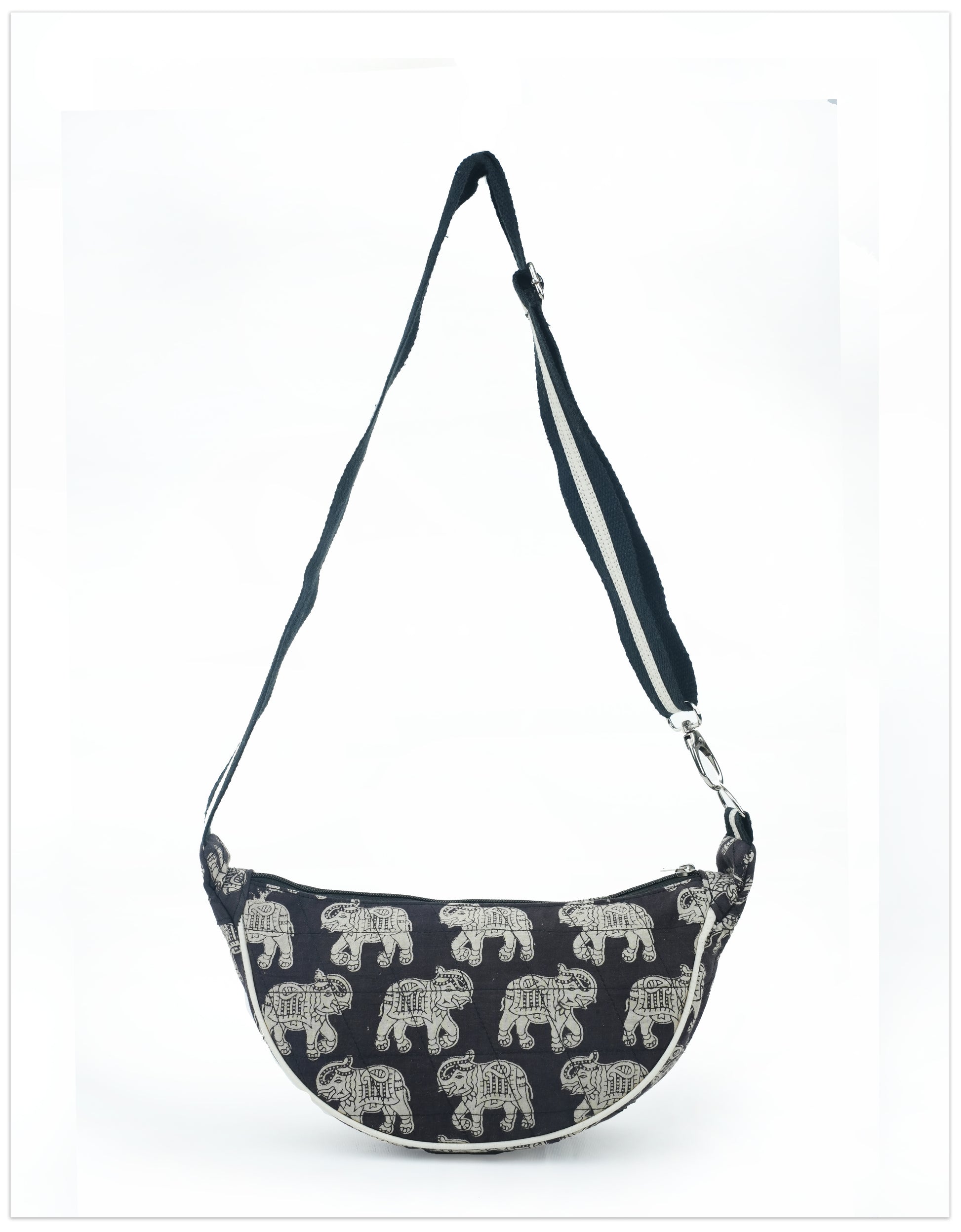 Midnight Elephants Shoulder Bag (Medium)