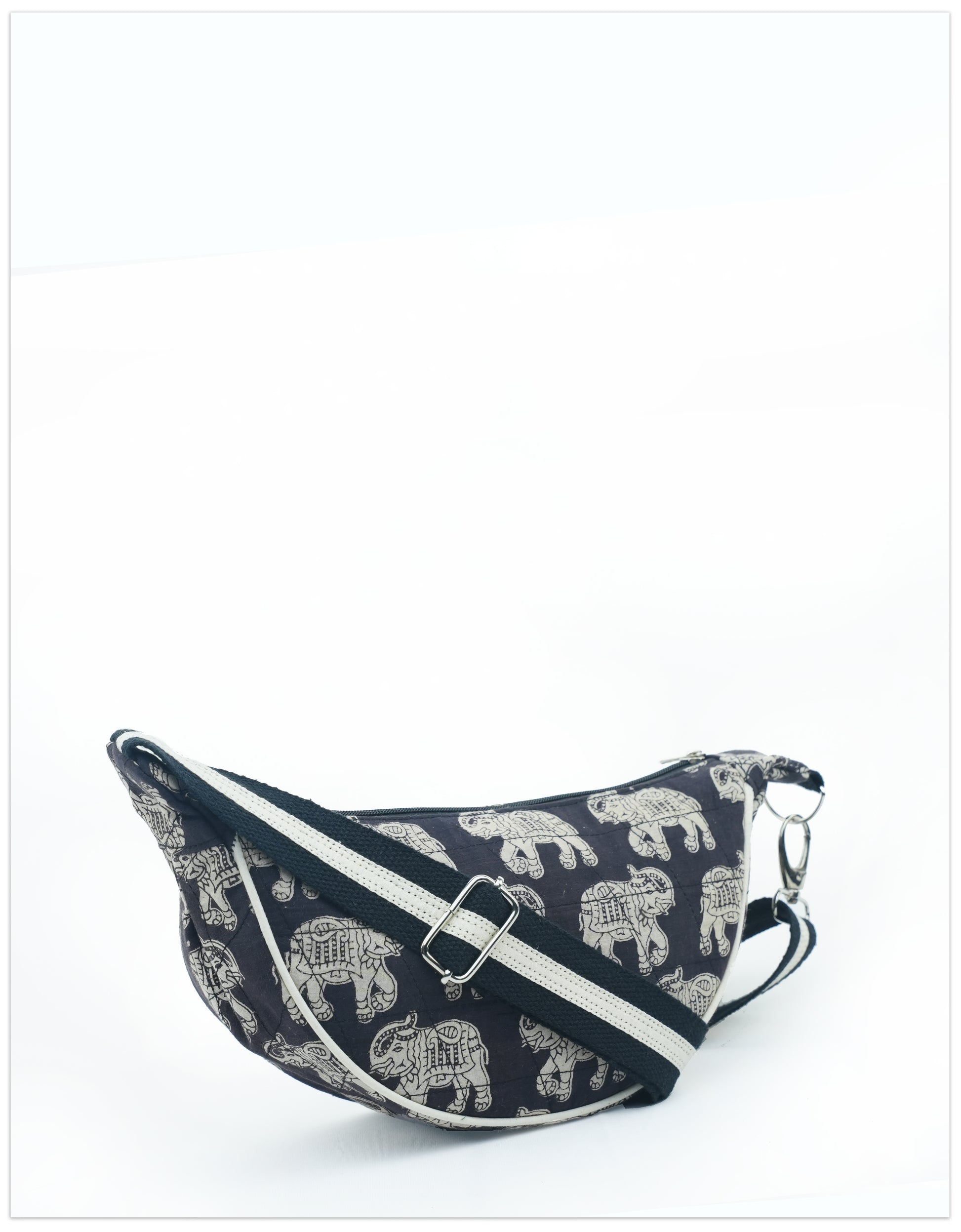 Midnight Elephants Shoulder Bag (Medium)