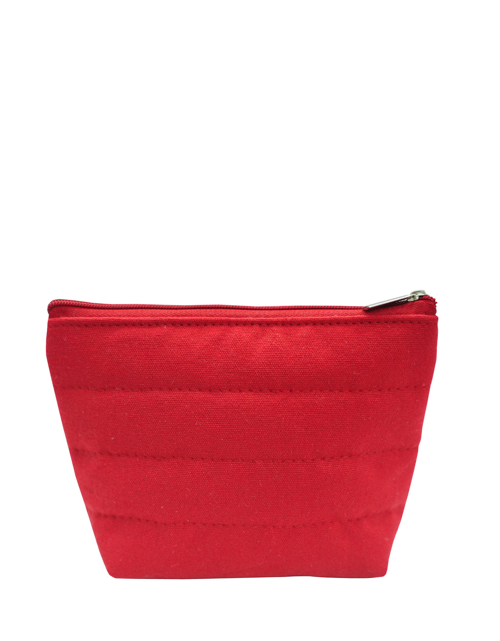 Quilted Canvas Cosmetic Pouch