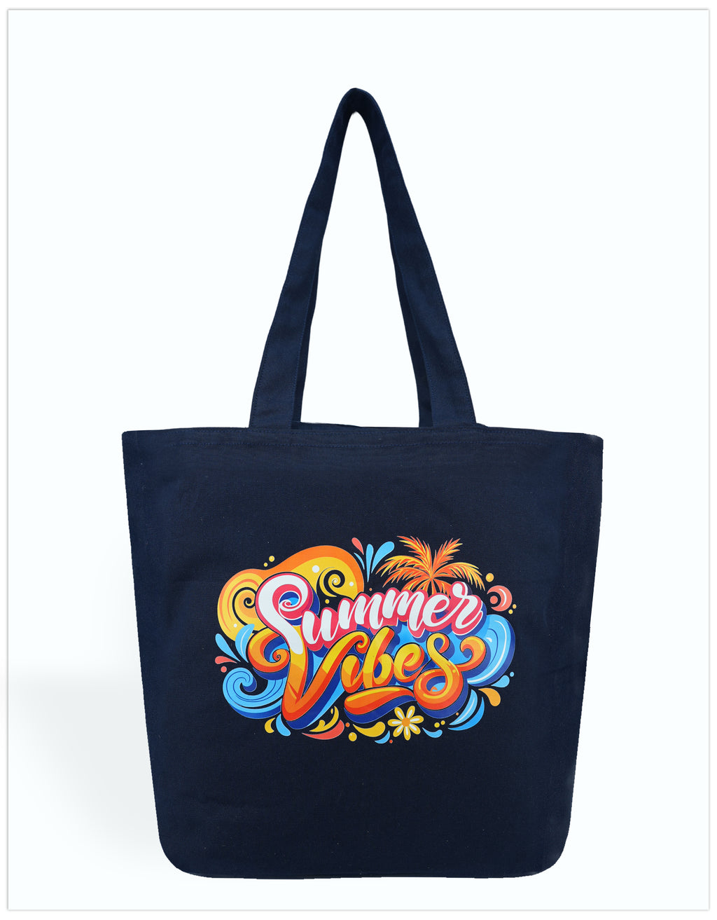 Summer Vibes Evergreen Canvas Tote Bags