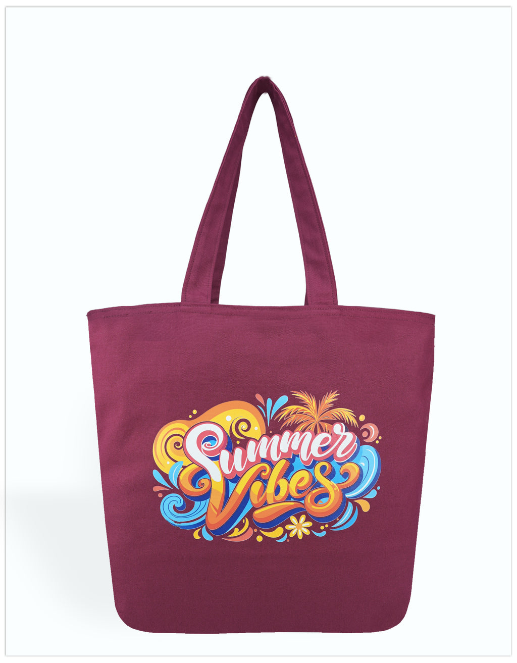 Summer Vibes Evergreen Canvas Tote Bags