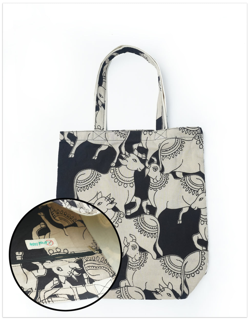 Kalamkari Cows- Black